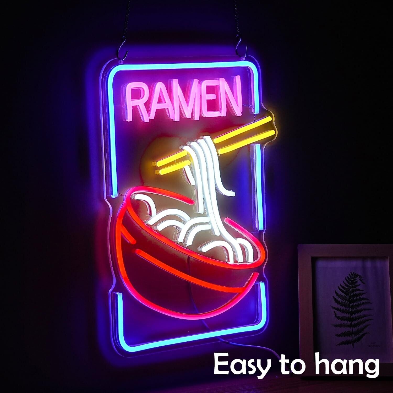 Ramen Neon Sign Noodle Led Neon Lights for Wall Decor Neon Ramen Light up Sig...